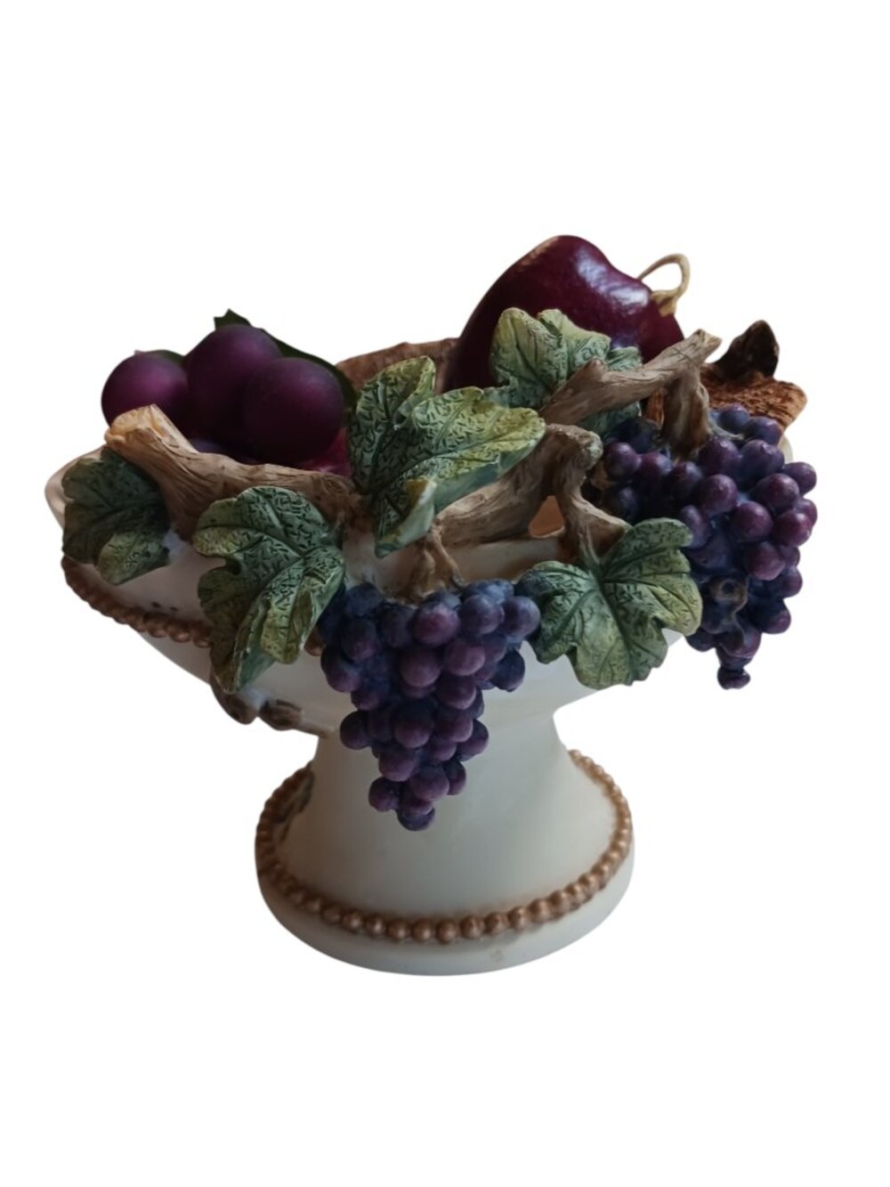 Vintage Casa Elite M Valenti Tuscan Grape Pedestal Bowl
